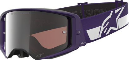 ALPINESTARS GOGGLES Supertech Goggle - Hunta 96 XXV - Purple/White - Silver Mirror Lens 5101226-3168