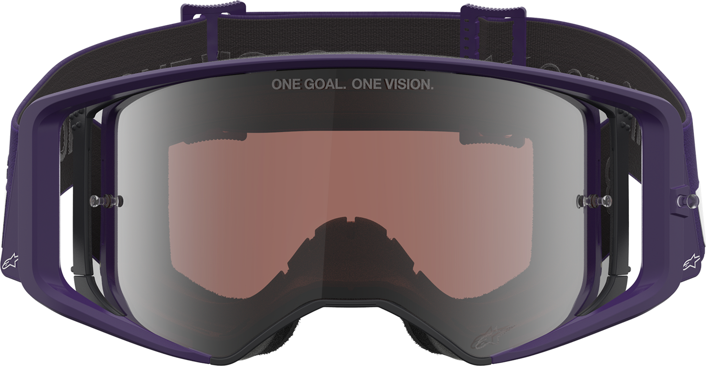 ALPINESTARS GOGGLES Supertech Goggle - Hunta 96 XXV - Purple/White - Silver Mirror Lens 5101226-3168