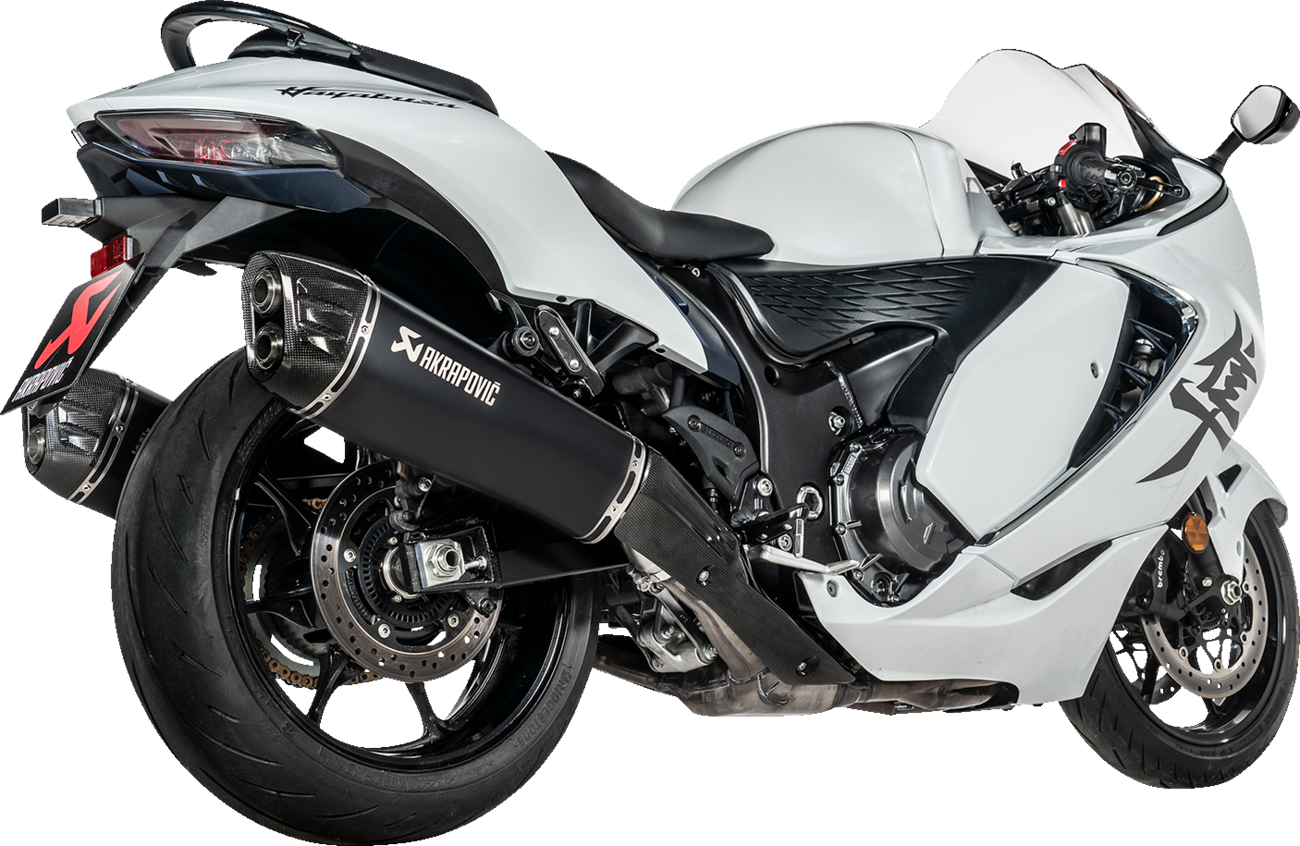 AKRAPOVIC Slip-On Line Mufflers - Titanium Black - Suzuki GSX-1300R Hayabusa S-S13SO4-HRAATBL/1