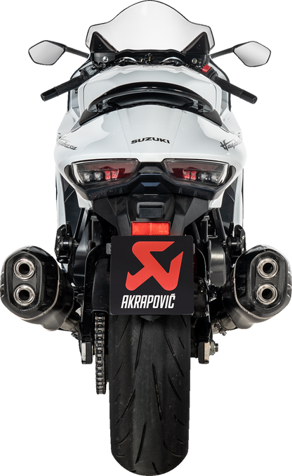 AKRAPOVIC Slip-On Line Mufflers - Titanium Black - Suzuki GSX-1300R Hayabusa S-S13SO4-HRAATBL/1