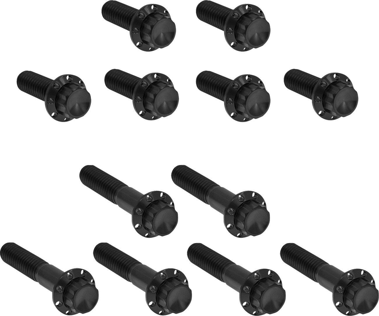 ARLEN NESS Bolt Kit - Rocker Box - 12-Point - Titanium - Black 300-993