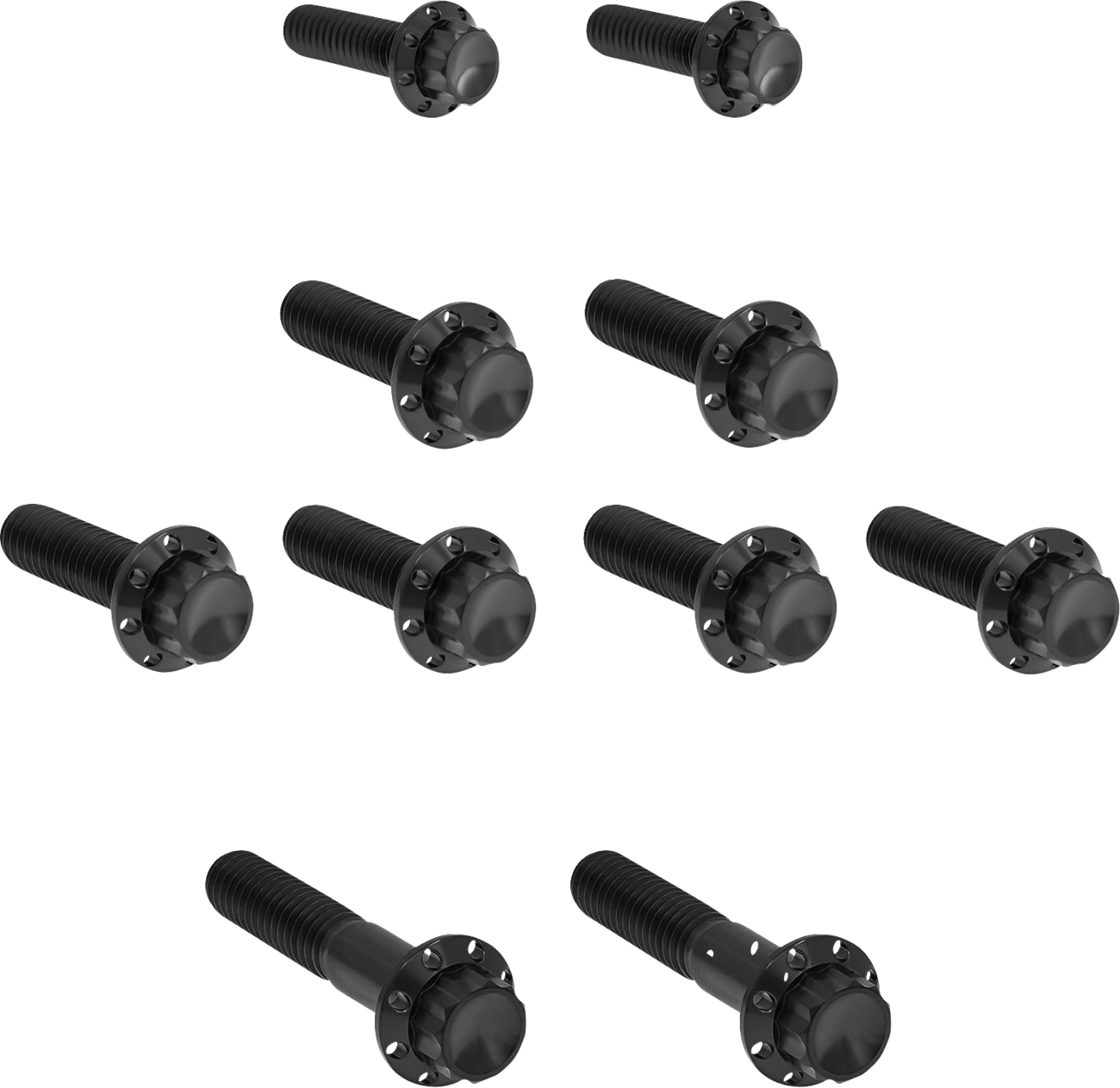 ARLEN NESS Bolt Kit - Transmission Side Cover/Trap Door - 12-Point - Titanium - Black 300-984