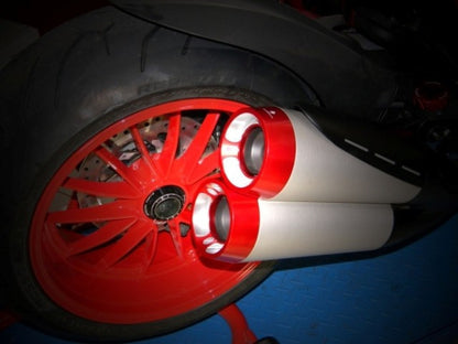 DBK Special Parts (Ducabike) Billet Exhaust End Caps for the Ducati Diavel