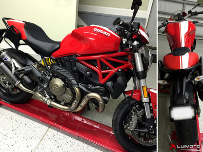 LUIMOTO Stripe Rider Seat Cover for the DUCATI MONSTER 1200/821
