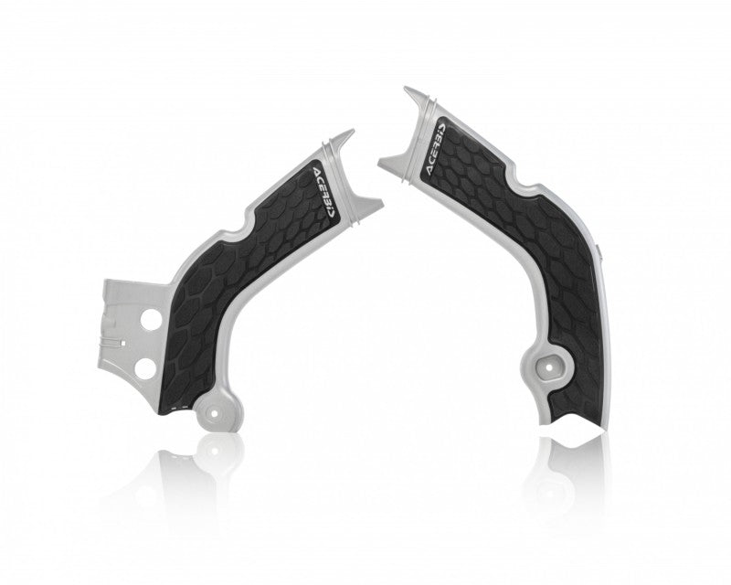 Acerbis 19-22 CRF250R/RX/ CRF450R/RX/ CRF450R-S Frame Guards- X-Grip - Silver/Black