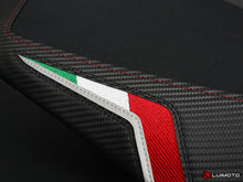 LUIMOTO Team Italia Rider Seat Cover For Comfort Seat for the Aprilia RSV4 (09-20) and Tuono V4 (11-21)