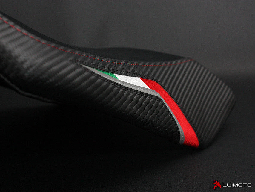 LUIMOTO Team Italia Rider Seat Cover For Comfort Seat for the Aprilia RSV4 (09-20) and Tuono V4 (11-21)