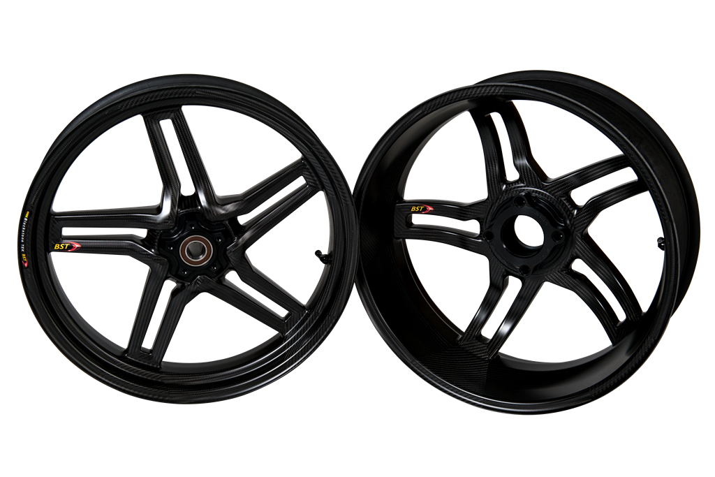 BST Rapid TEK 5 Split-Spoke Carbon Fiber Rear Wheel for the Ducati Monster 937, 797, 696 - 6.0 x 17