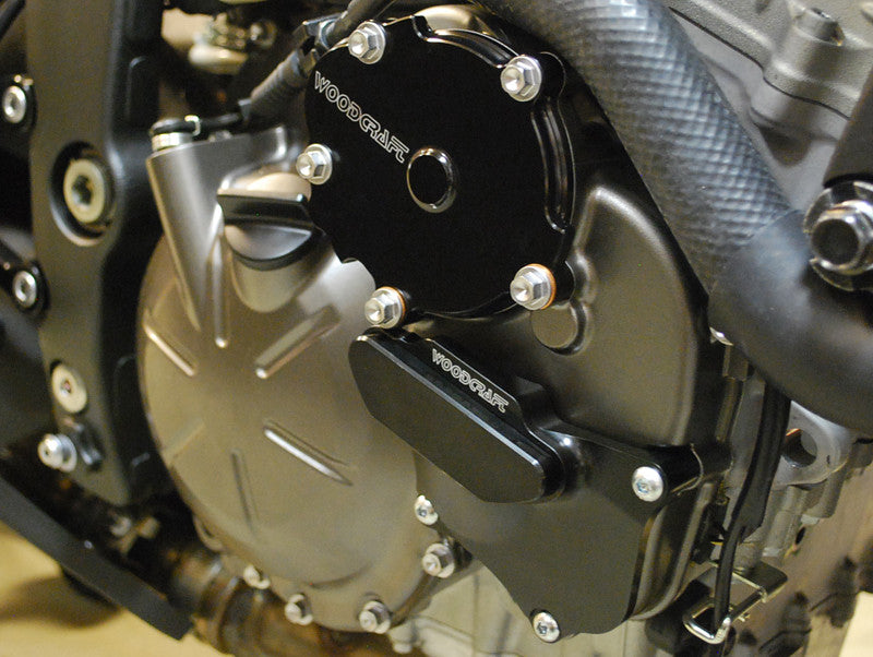 WOODCRAFT Kawasaki ZX-6R (07+) RHS Starter Idle Gear Cover Assembly Black