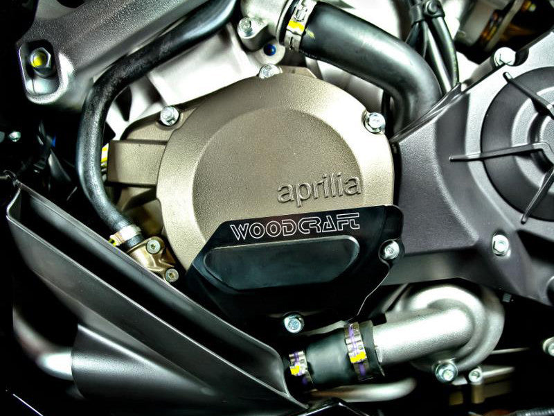 WOODCRAFT Stator Cover Protector Assembly Black for Aprilia RSV4 / Tuono V4 LHS