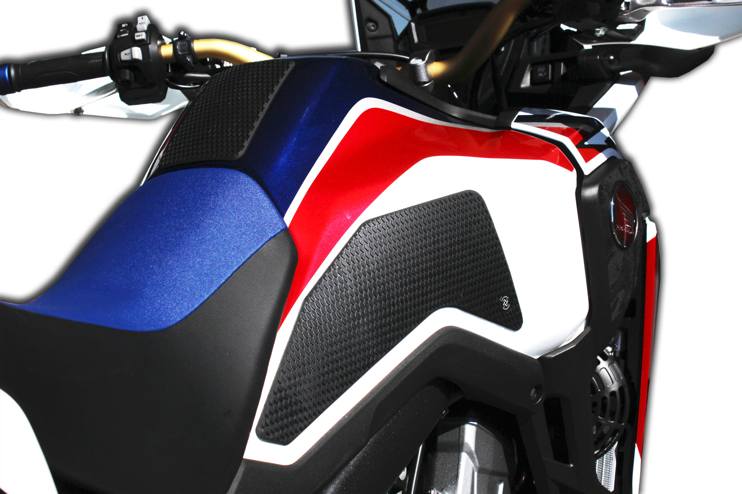 TechSpec Tank Grip Pads for the Honda Africa Twin 1000 (2016+) - RED, WHITE & BLUE PAINT DESIGN
