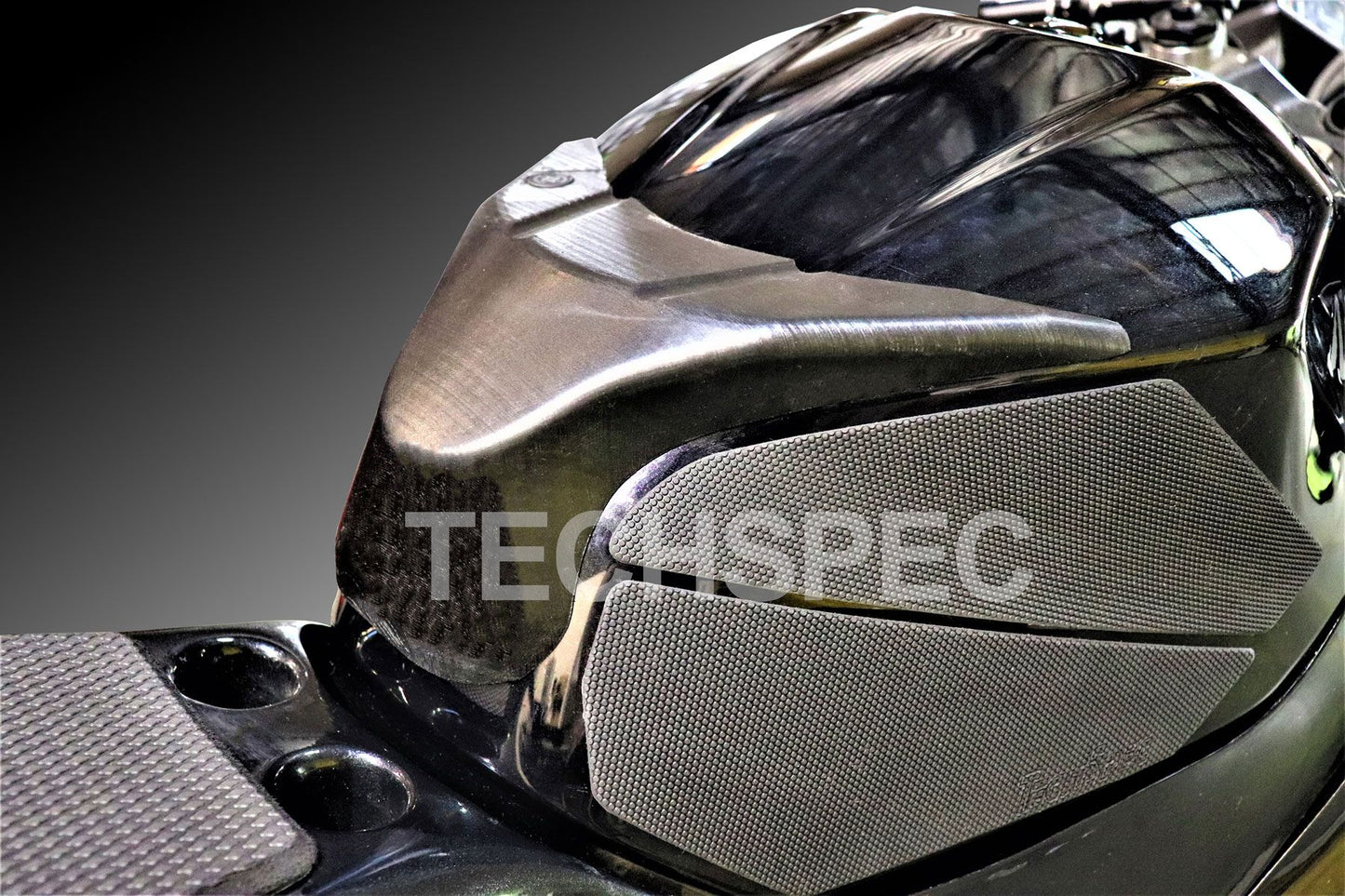TechSpec Tank Extender and Tank Grip Pads for the Kawasaki Ninja 400 / 500 & Z400 / Z500