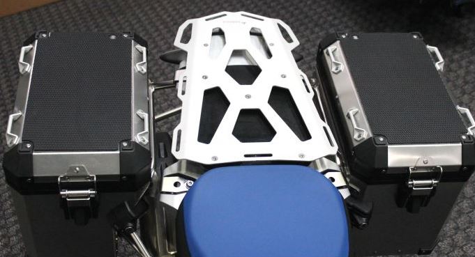 TechSpec Pannier Guards for the BMW R 1200 GSA (14+) Left - 44Itr, and Right - 36Itr Snake Skin