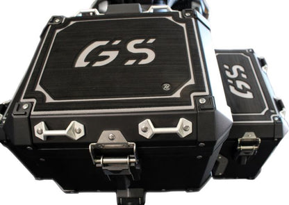 TechSpec Pannier Guards for the BMW R 1200 / 1250 GS  (14+) Tail / Back 32 Itr Black on Gray