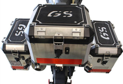 TechSpec Pannier Lid Guards for the BMW R 1200 GS (14+) BLACK on GRAY, COMBO KIT, RIGHT, LEFT & TAIL