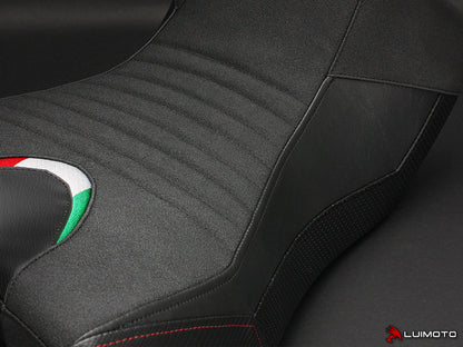 LUIMOTO Team Italia Rider Seat Covers for APRILIA CAPONORD 1200 (13-18)