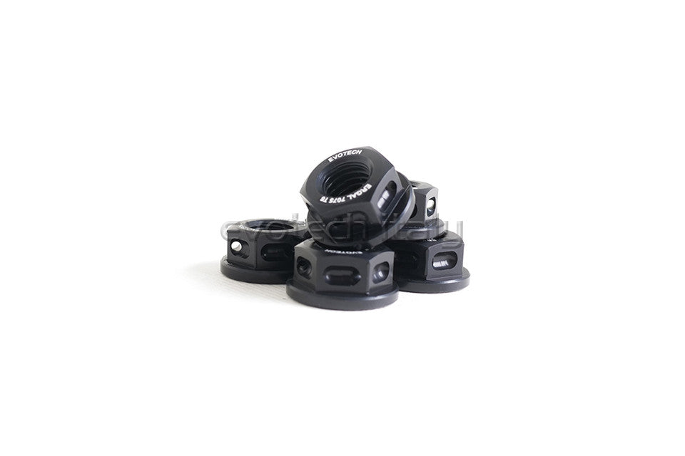 Evotech Srl Billet Aluminum Ring Gear Sprocket Nuts (set of 6) for Ducati and KTM - M8x1.25
