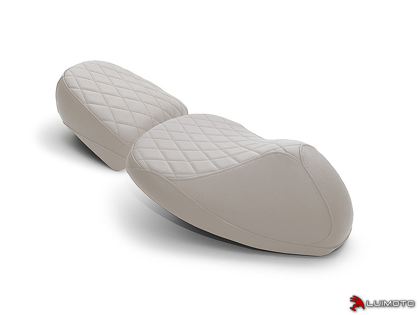 LUIMOTO (Cenno) Rider & Passenger Seat Covers for the Vespa GTV 300 (11-18)