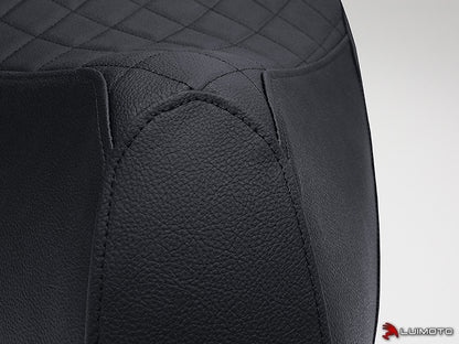 LUIMOTO (Cenno) Rider & Passenger Seat Covers for the Vespa GTV 300 (11-18)