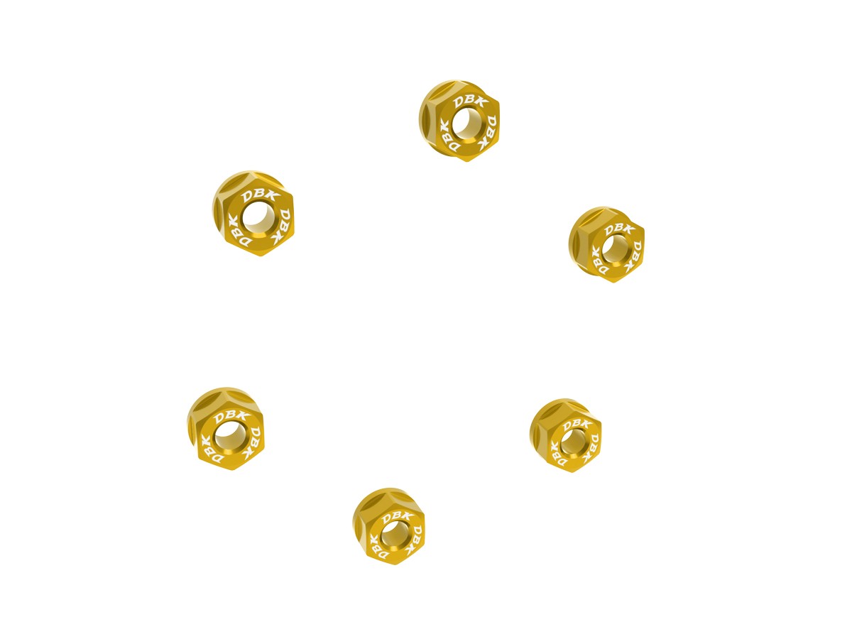 DBK Special Parts (Ducabike) Ring Gear Sprocket Nuts for Triumph (set of 6) - M8 x1.25