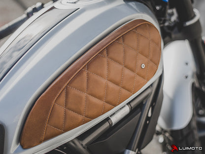 LUIMOTO Diamond Edition Tank Side Panel Covers (pair) for the DUCATI SCRAMBLER (2015+)