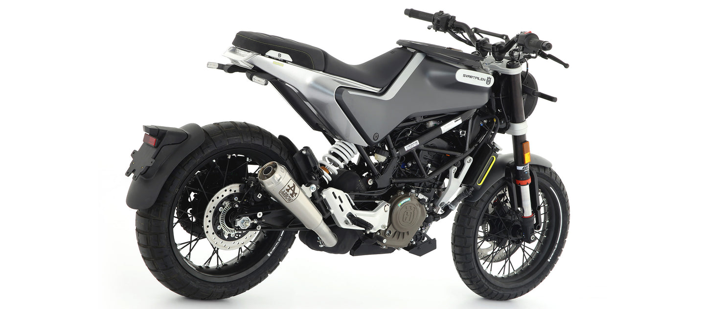 Arrow Exhausts for the Husqvarna Svartpilen 125 2021-2023