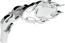 ARLEN NESS Mirror - Micro - Flamed - Side View - Oval - Chrome - Right 13-071