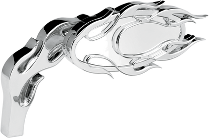 ARLEN NESS Mirror - Micro - Flamed - Side View - Oval - Chrome - Right 13-071
