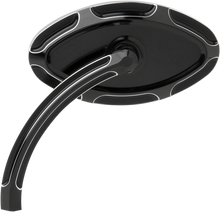 ARLEN NESS Mirror - Beveled - Side View - Short - Cat Eye - Black - Left 13-130