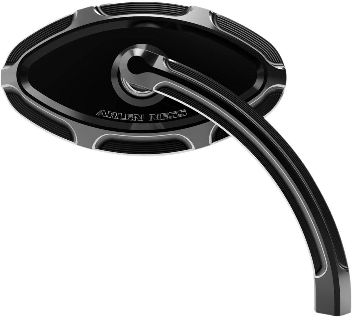 ARLEN NESS Mirror - Beveled - Side View - Short - Cat Eye - Black - Right 13-132