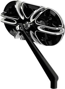 ARLEN NESS Mirror - Side View - Caged Series/Deep Cut - Black - Right 13-166