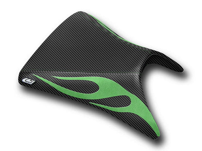 LUIMOTO (Flame Edition) Rider Seat Covers for the KAWASAKI ZX-6R 636 (03-04)