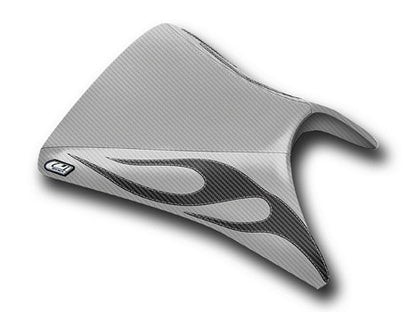 LUIMOTO (Flame Edition) Rider Seat Covers for the KAWASAKI ZX-6R 636 (03-04)