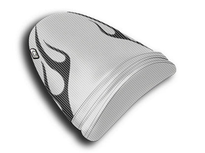 LUIMOTO (Flame Edition) Passenger Seat Cover for the KAWASAKI ZX-6R 636 (03-04)