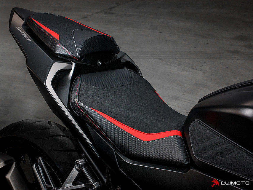 LUIMOTO Styleline Rider Seat Cover for the Honda CBR500R (2016+), CB500F (16-20), and CBR400R (16-18)