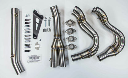 Hindle Suzuki GSXR600 / 750 (06-07) Slipon Adapter w/hanger with Evolution Carbon Fiber Muffler w/ Carbon Tip
