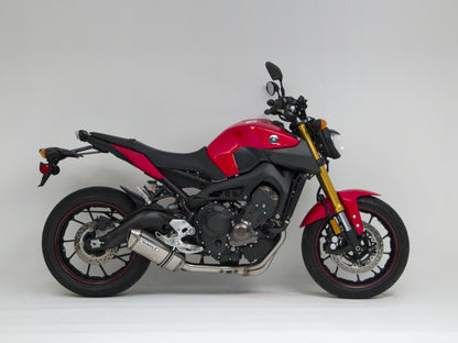 Hindle Exhaust for Yamaha FZ09 / XSR900 (14+) with Evolution Carbon Fiber Muffler w/ Carbon Tip