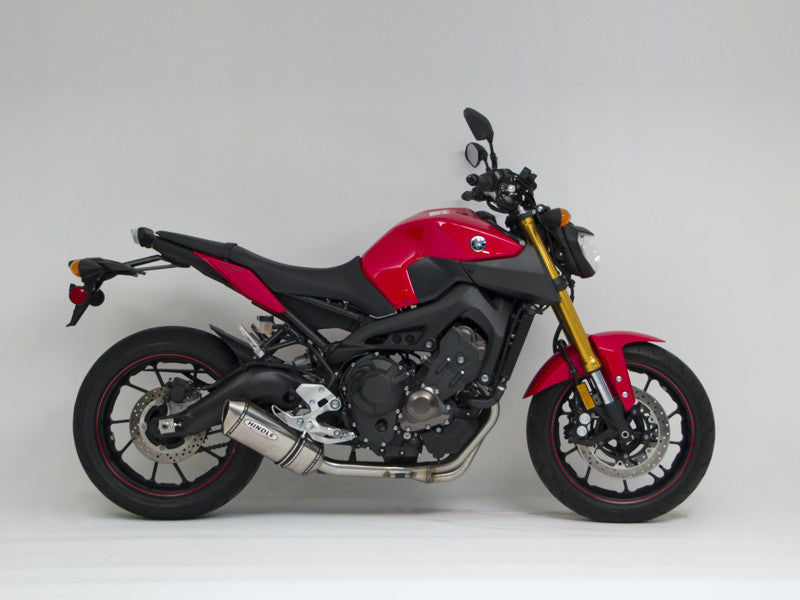 Hindle Exhaust for Yamaha FZ09 / XSR900 (14+) with Evolution Black Ceramic Muffler