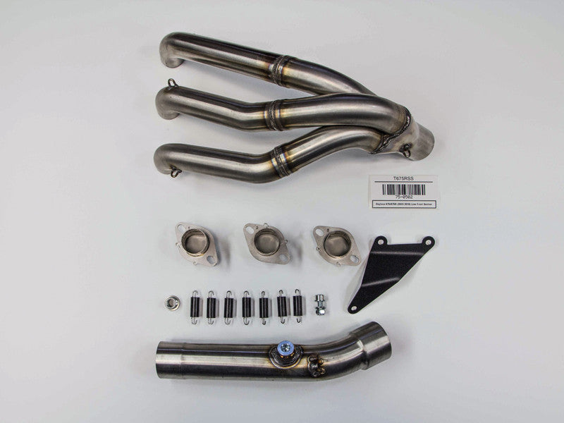 Hindle Exhaust for Truimph 675 / 675R (13+) with Evolution Black Ceramic Muffler