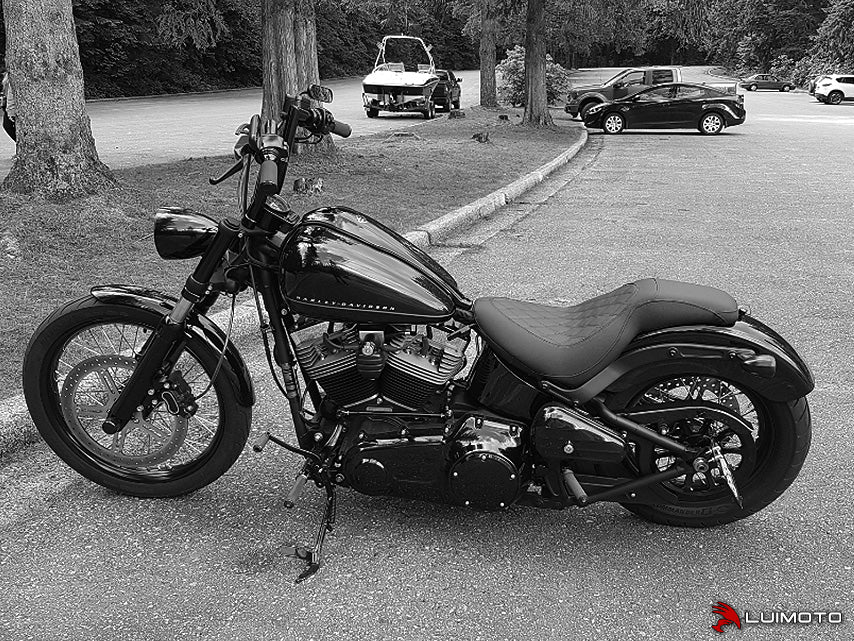 LUIMOTO (Diamond II) Seat Cover for the HARLEY DAVIDSON Blackline FXS Softail (11-12)