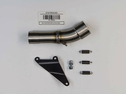 Hindle Exhaust for Truimph Street Triple (13+) Slipon Adapter Slipon Adapter w/hanger with Evolution Polished SS Muffler