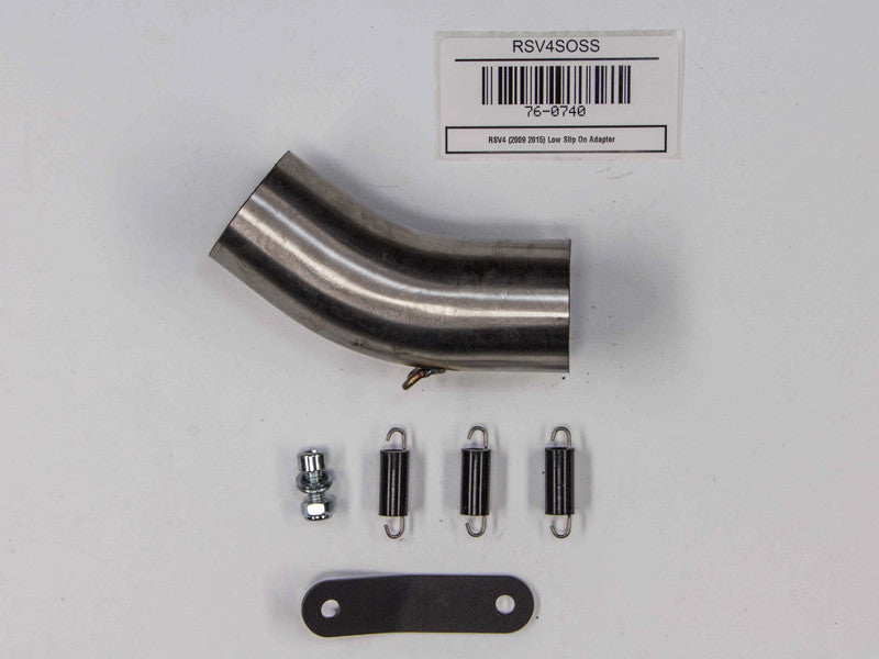 Hindle Exhaust for Aprilia RSV4 Slipon Adapter with Evolution Polished SS Muffler