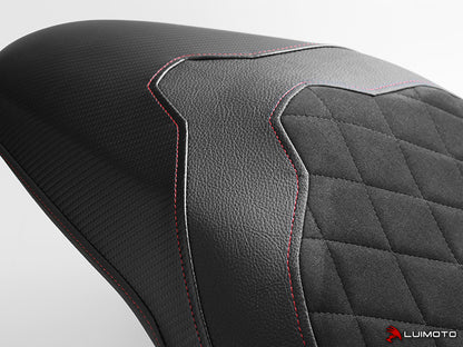 LUIMOTO (Diamond Edition) Rider Seat Cover for the 2017+ DUCATI MONSTER 1200 / 821