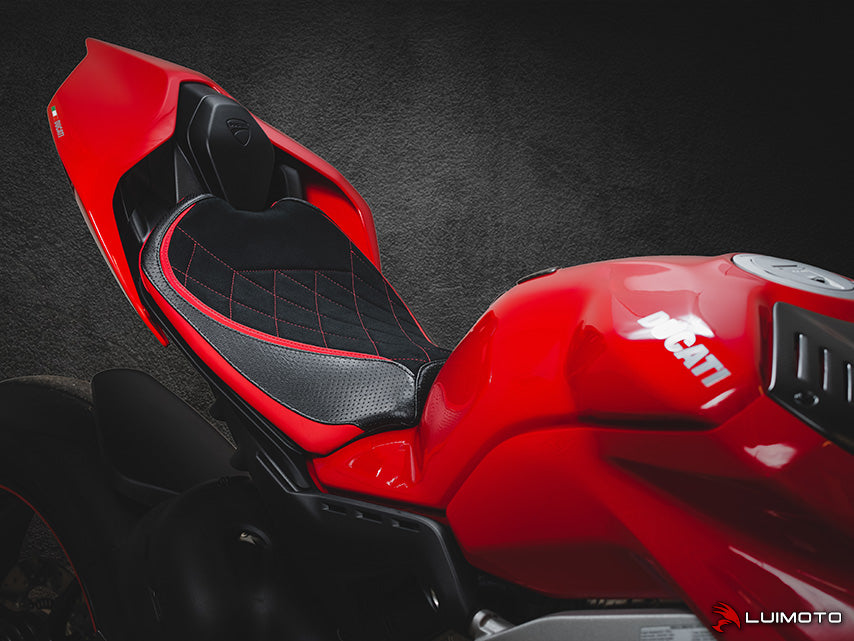 LUIMOTO DIAMOND SPORT Rider Seat Cover for DUCATI PANIGALE V4 / S / R / Speciale (18-21)