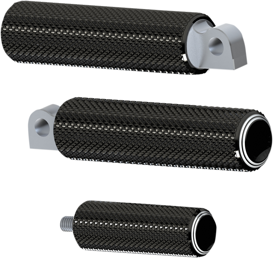 ARLEN NESS Foot Pegs - Dual Ring - Black 07-934
