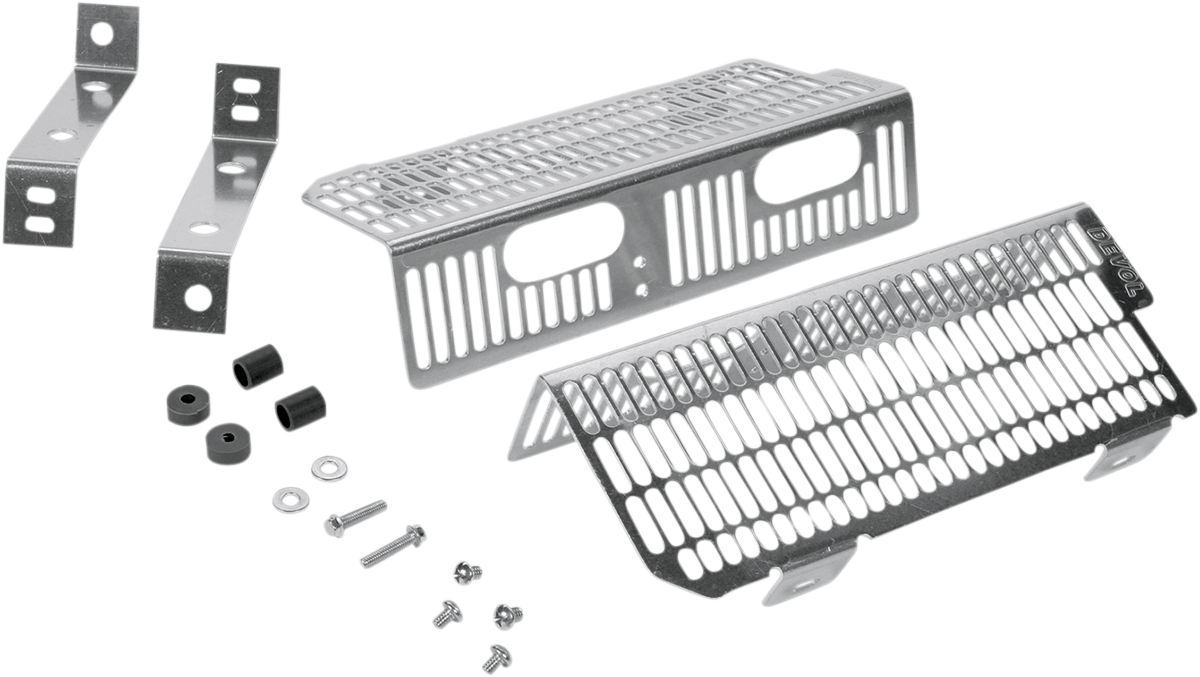 DEVOL Radiator Guards - Brushed Aluminum - KTM 0101-3101