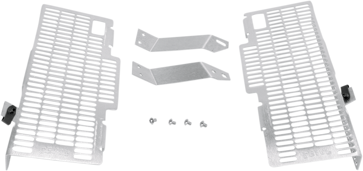 DEVOL Radiator Guards - Brushed Aluminum - Honda 0101-1301