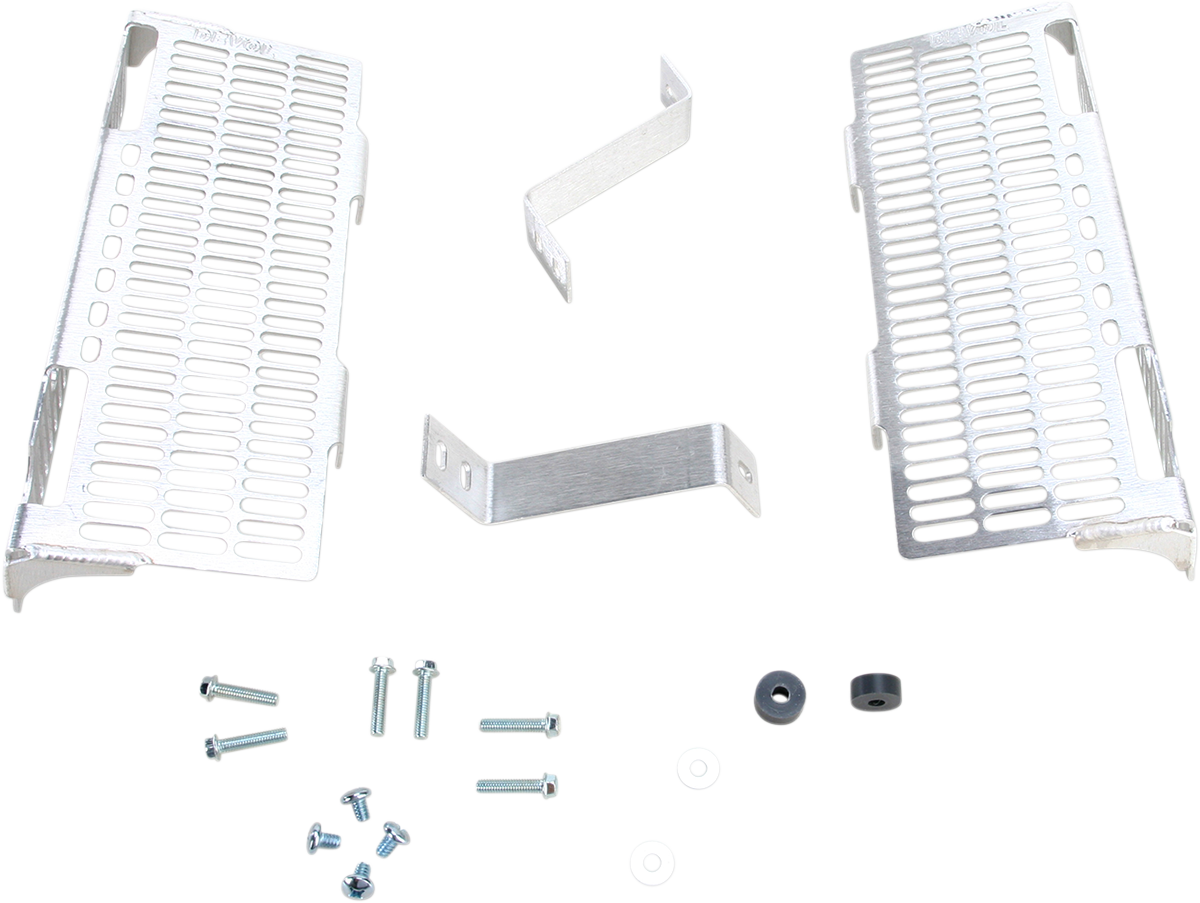 DEVOL Radiator Guards - Brushed Aluminum - Suzuki 0101-4301