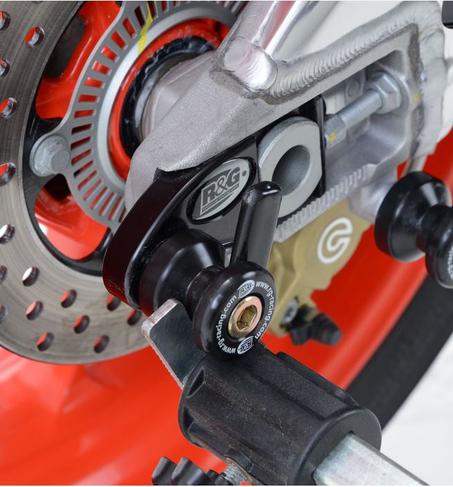 R&G Racing Cotton Reel swingarm spools for Aprilia RSV4-Factory / RSV4-R '09-'15  & Tuono V4 R (APRC) '11-'15 - OFFSET