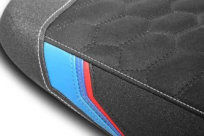 LUIMOTO (Motorsports) M SPORT Rider Seat Cover for the BMW M1000RR (2023+) - Fits M Sport Seat Only